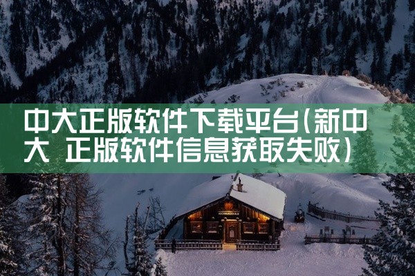 中大正版软件下载平台