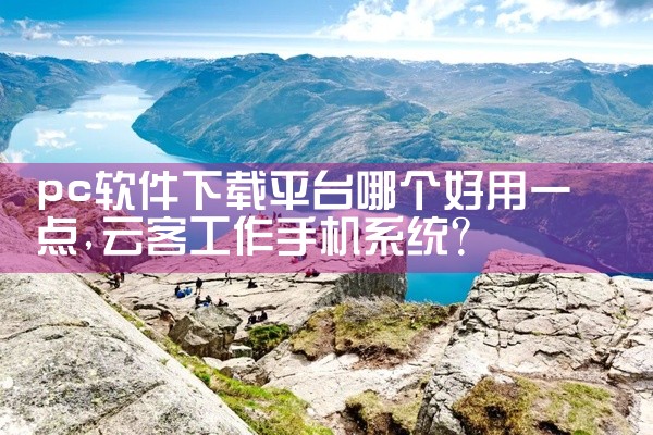 pc软件下载平台哪个好用一点