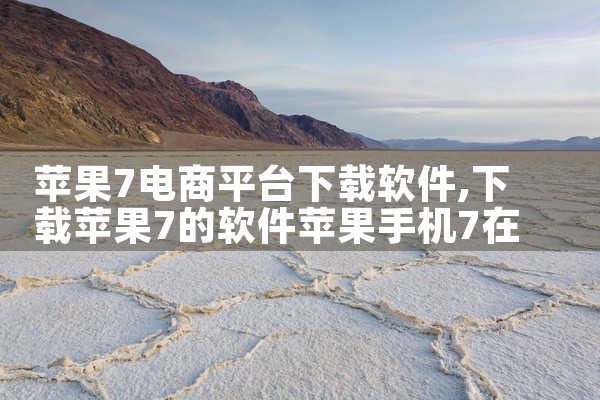 苹果7电商平台下载软件