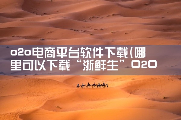 o2o电商平台软件下载