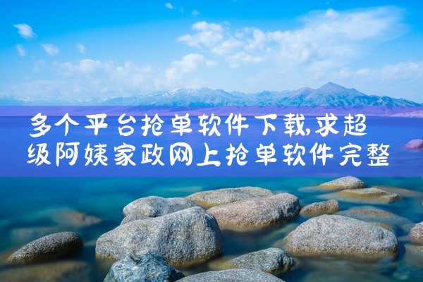 多个平台抢单软件下载