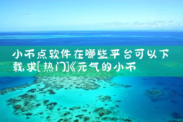 小不点软件在哪些平台可以下载