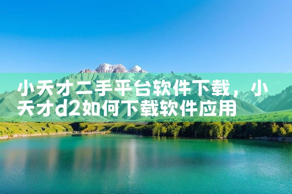 小天才二手平台软件下载